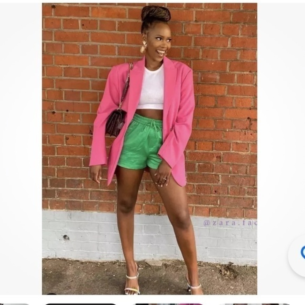 Zara Blazer Oversized in Bubble Gum Pink